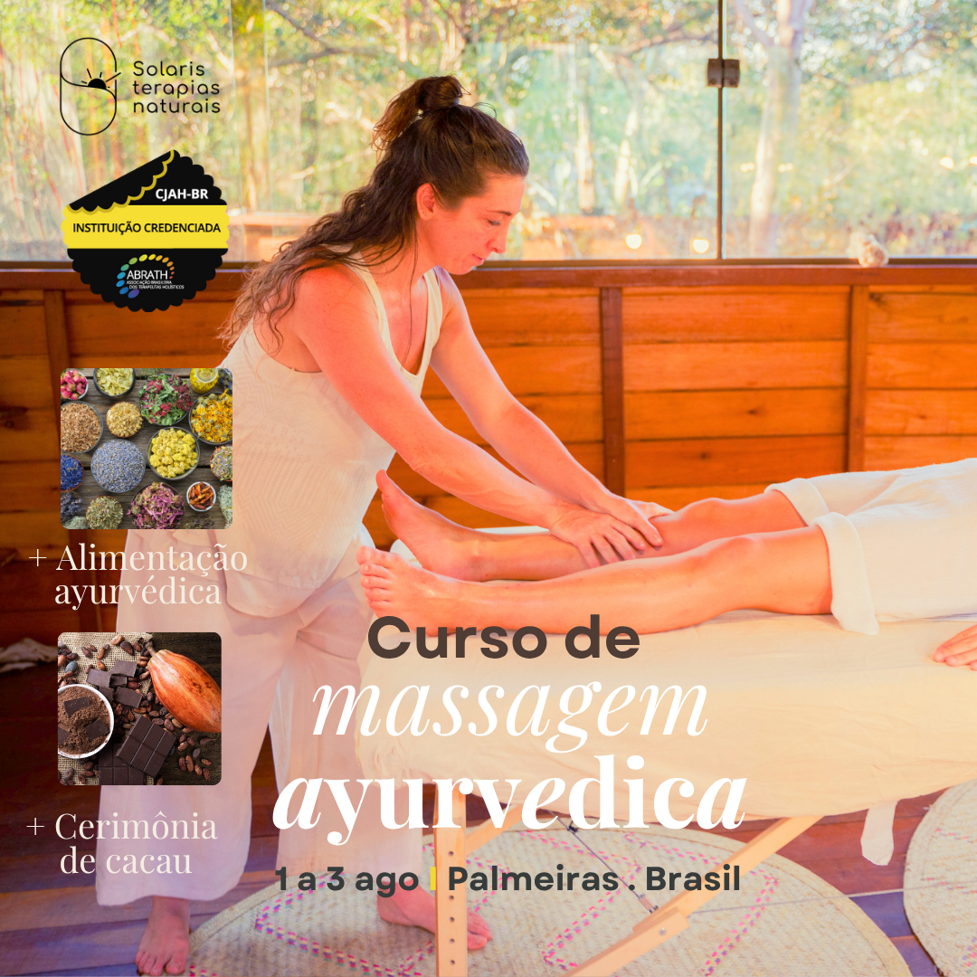 Curso de Massagem Ayurvédica - Palmeiras – Brasil- Solaris Terapias Naturais